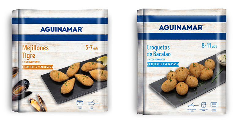 mejillones tigre y croquetas bacalao Aguinamar