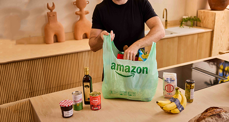 Amazon prueba en España bolsas de la compra biodegradables