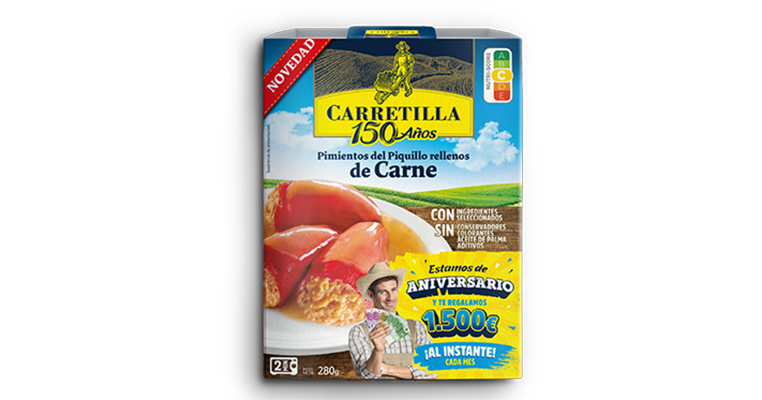 Carretilla pimientos carne