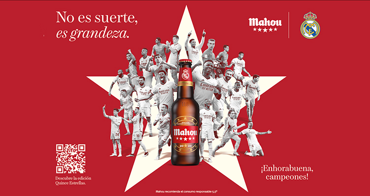 Mahou lanza una edición especial con 15 estrellas como homenaje a la última Champions del Real Madrid