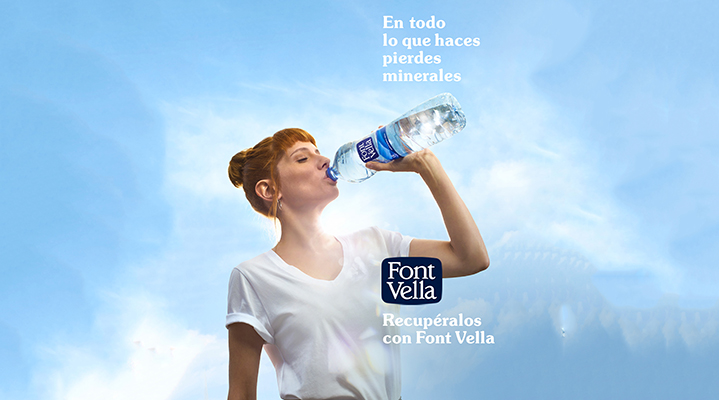 Valeria prepara su 4ª temporada y repone minerales con el agua de Font Vella